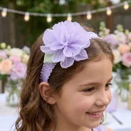 QDORA Purple Flower Elastic Headband