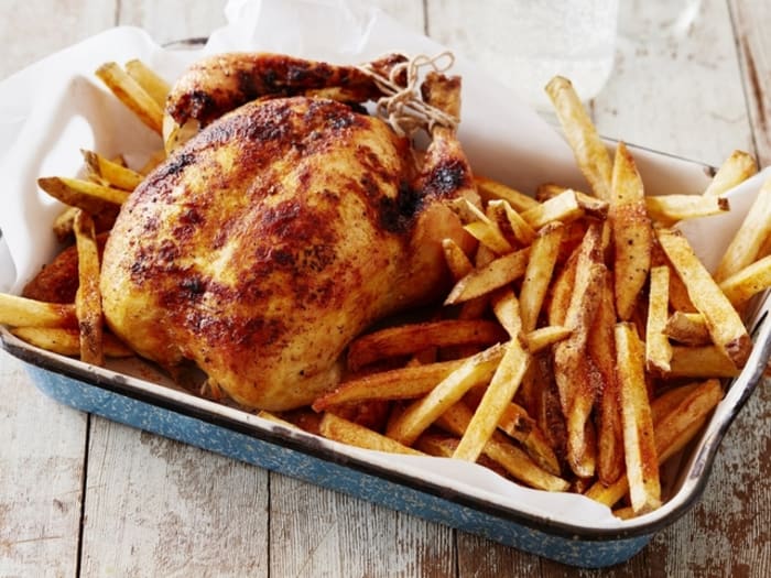 Fried Chicken with Fries