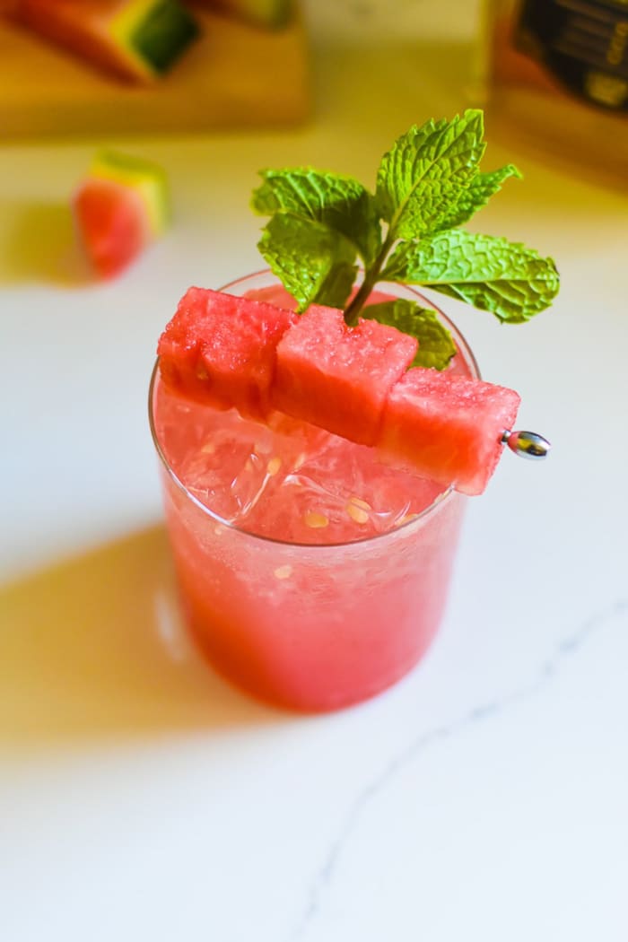 Watermelon Whiskey Smash