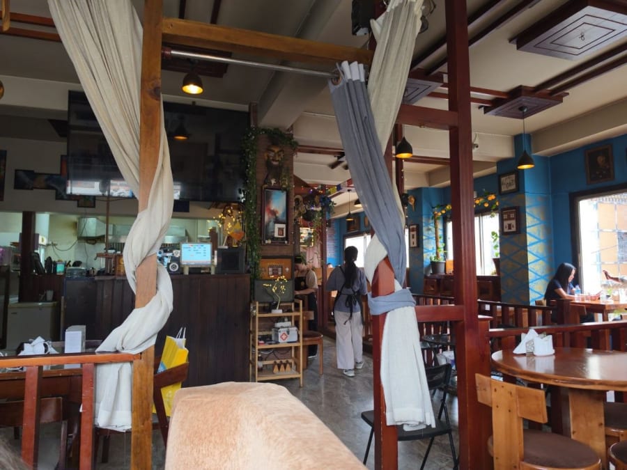 Inside the restaurant