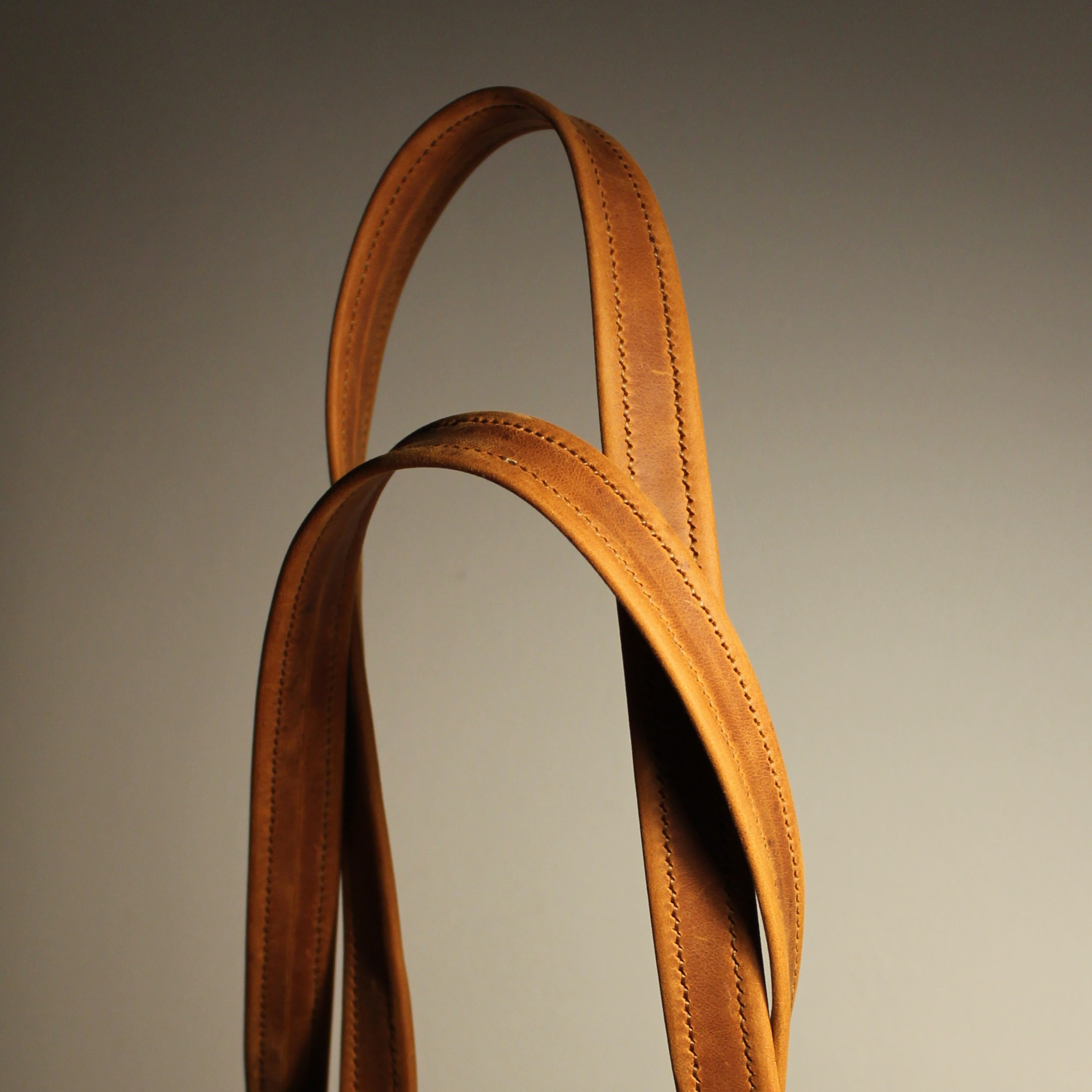 Large tote bag in dark brown full-grain leather