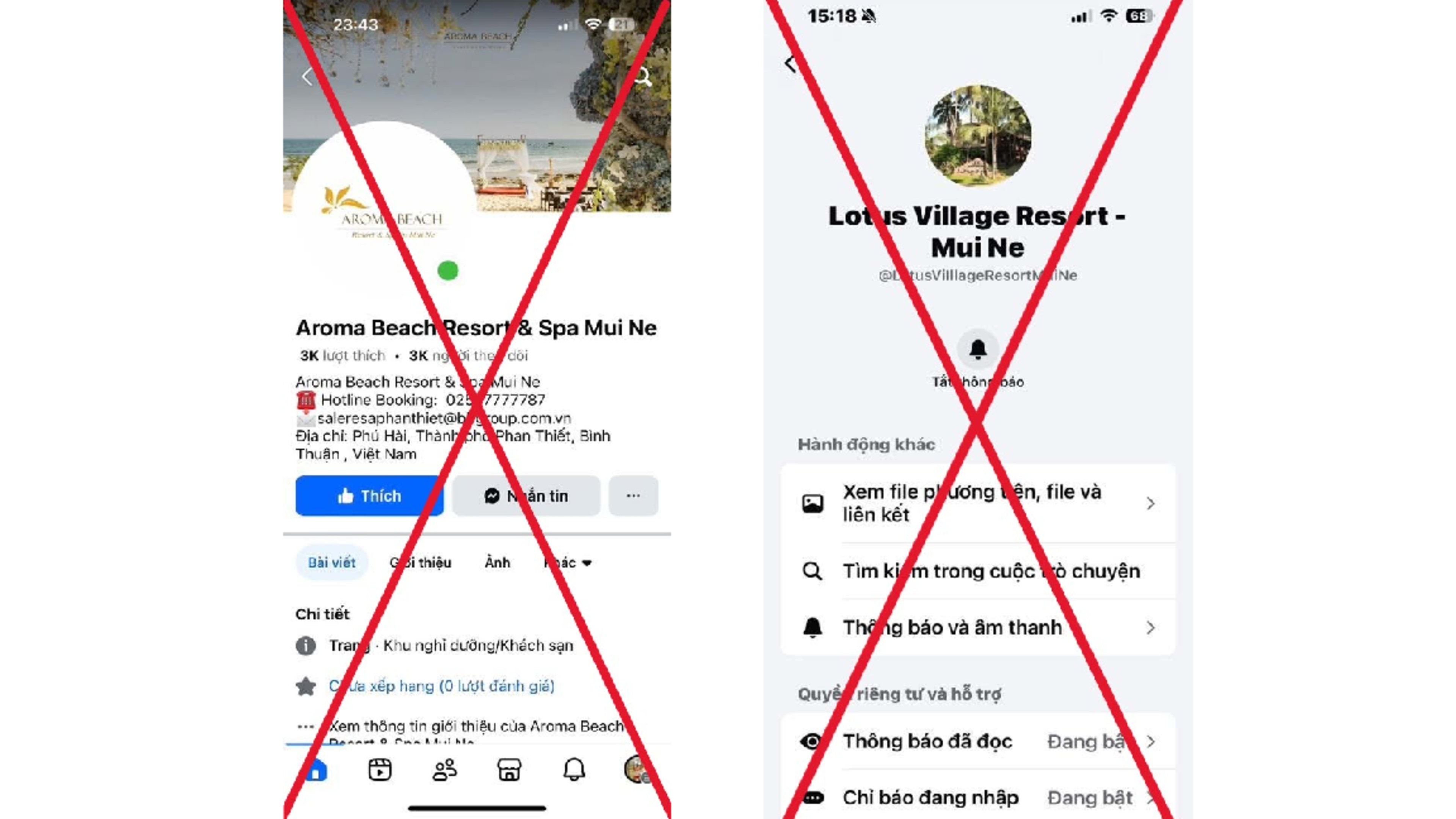 fanpage giả mạo
