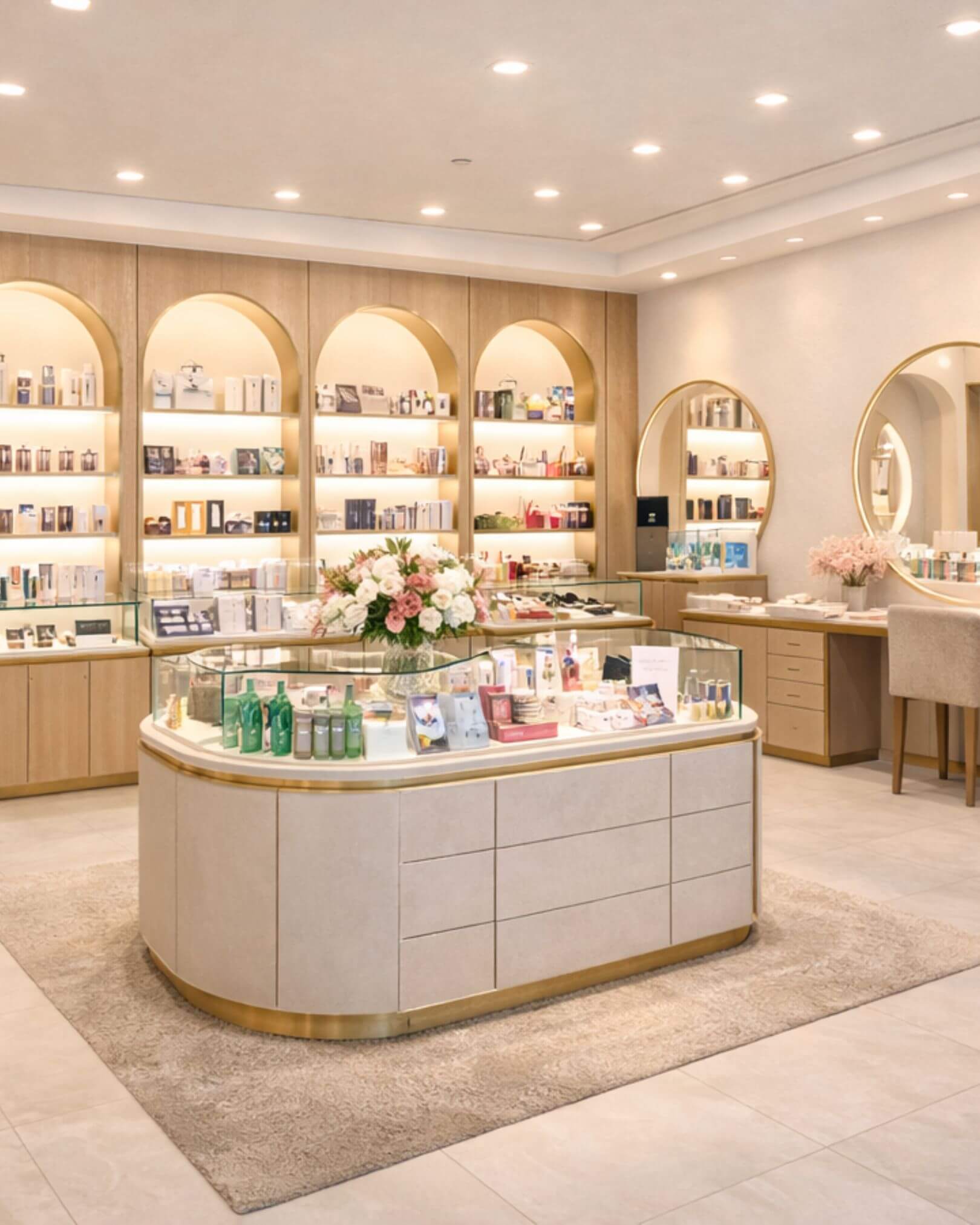 Retail Fixtures for Cosmetic Shops & Salons