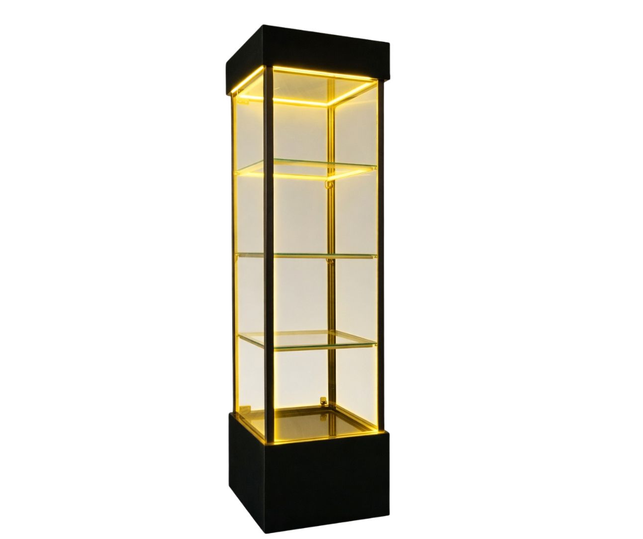 Glass Showcase Display Tower with LED lighting - view 1