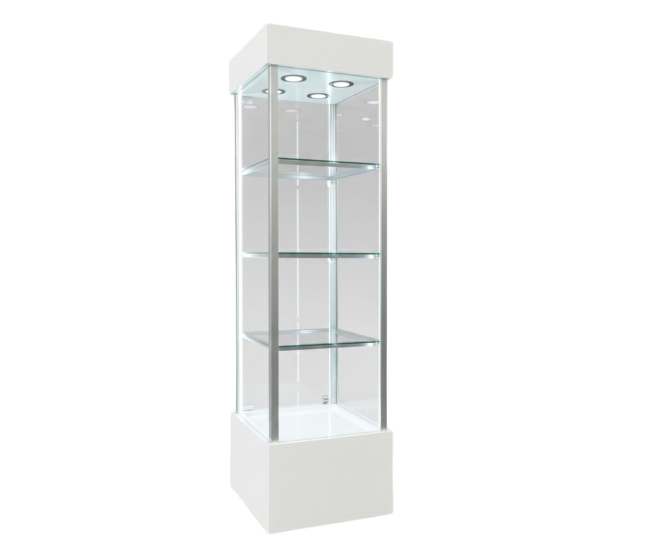 Glass Showcase Display Tower with LED lighting - view 2