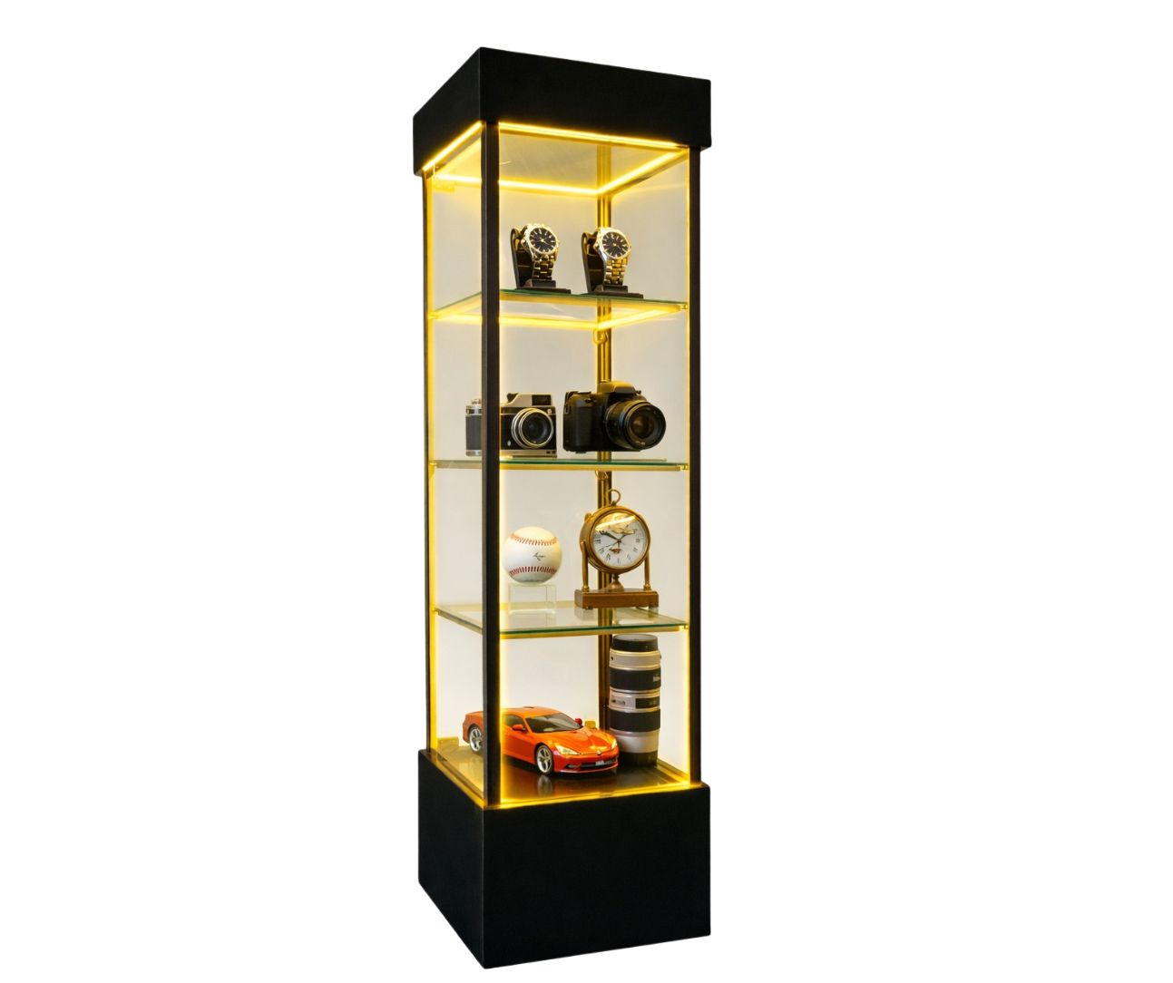 Glass Showcase Display Tower with LED lighting - view 5
