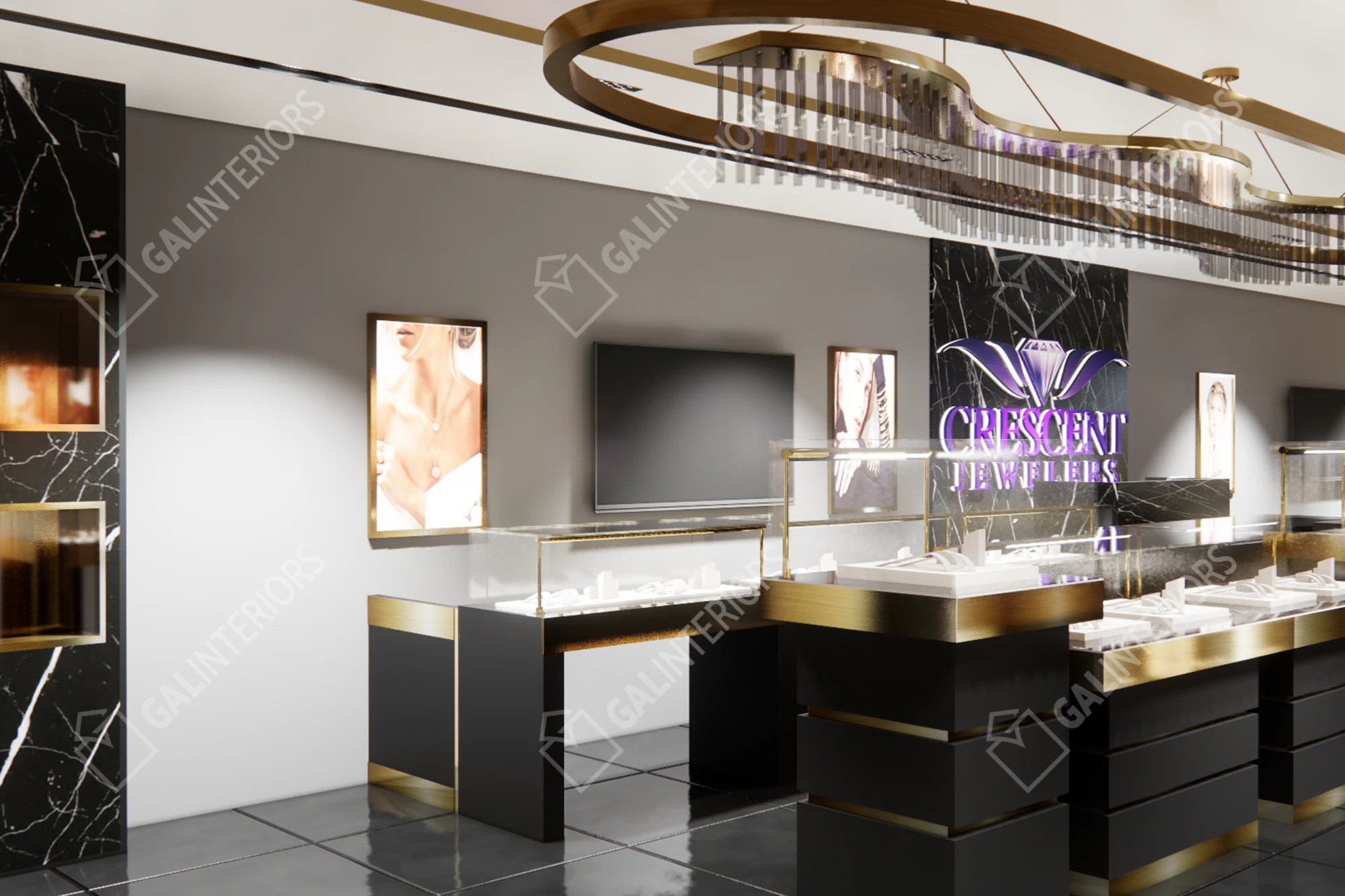 CRESCENT JEWELERS — 3D Interior Visualization by Gal Interiors, photo 2