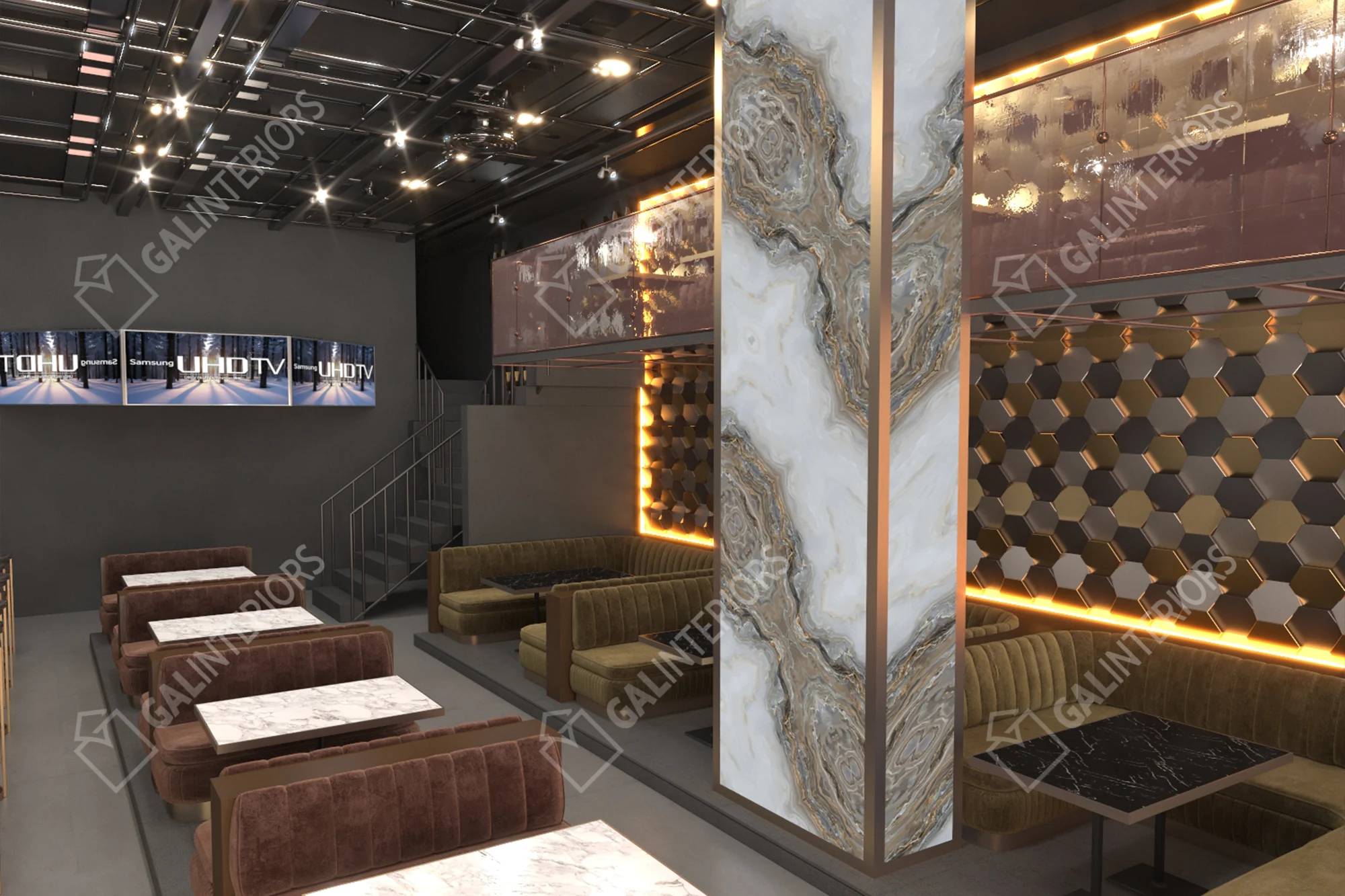 BLUE BUCKHEAD LOUNGE — Cafe & Restaurant Design by Gal Interiors, photo 5