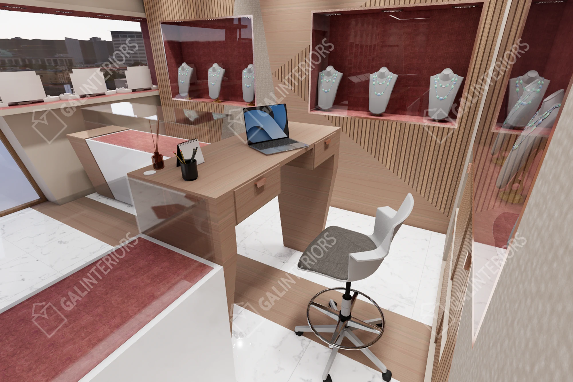 MUSALLI JEWELRY - SOUQ AL HARAJ MARKET / JEDDAH — Jewelry Store Interior Design by Gal Interiors, photo 2