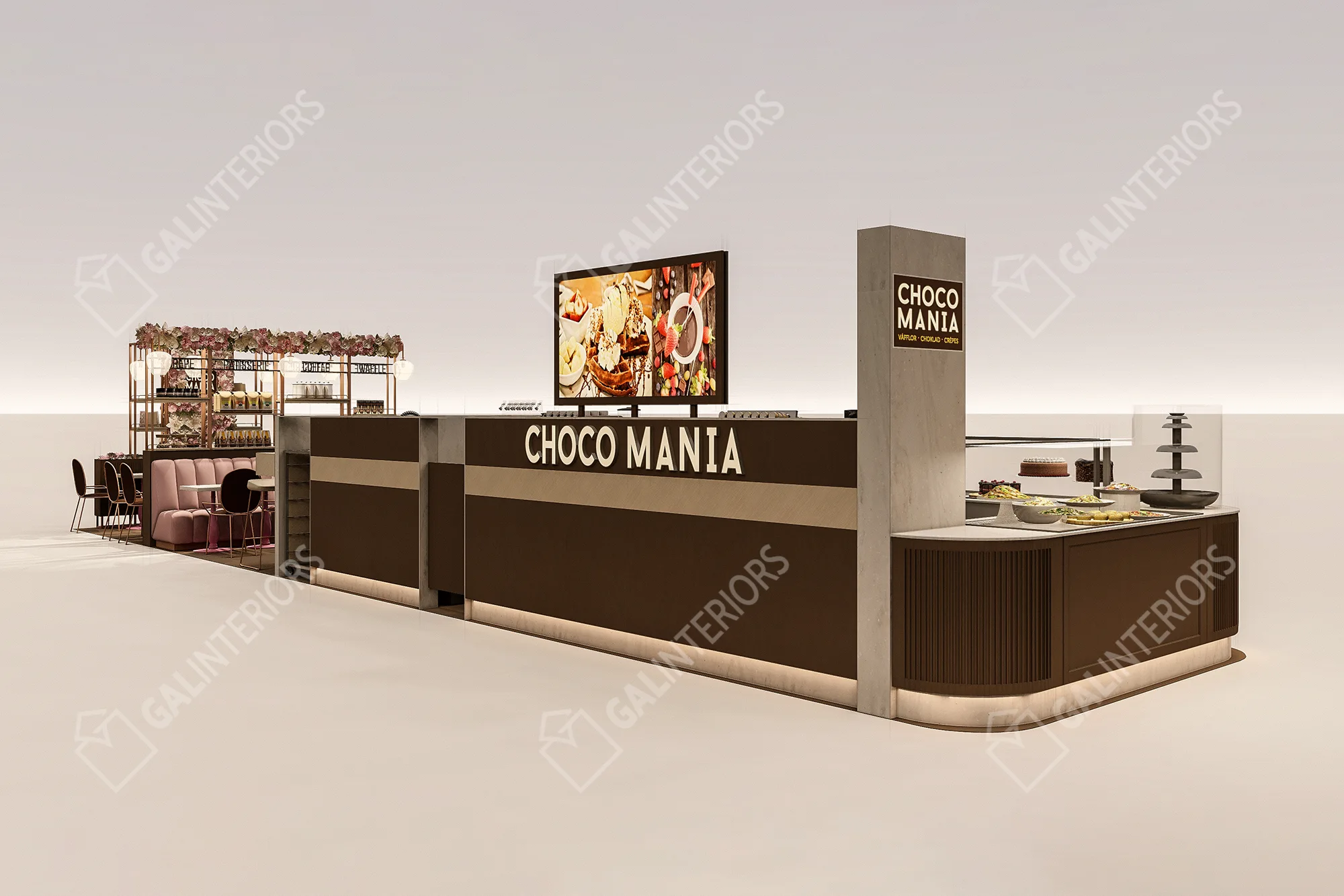 CHOCO MANIA-VASTERAS — 3D Interior Visualization by Gal Interiors, photo 2