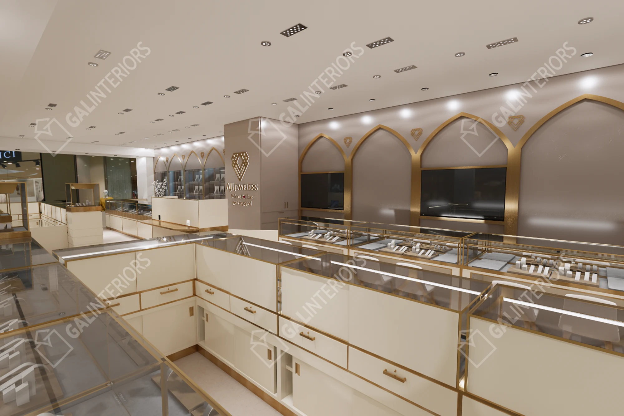 AJI JEWELERS — Jewelry Store Interior Design by Gal Interiors, photo 5