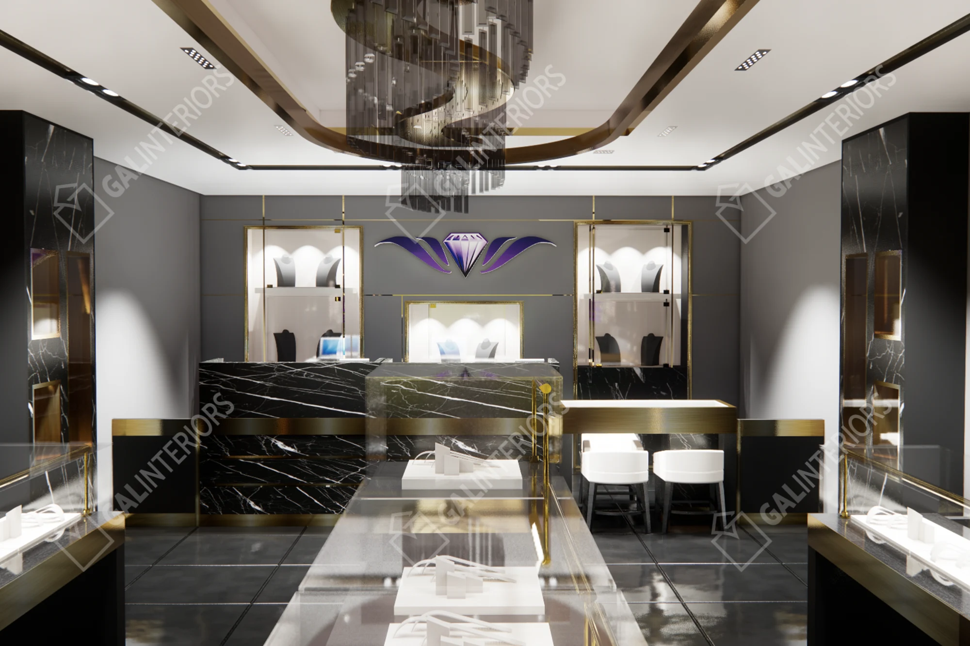 CRESCENT JEWELERS — 3D Interior Visualization by Gal Interiors, photo 4