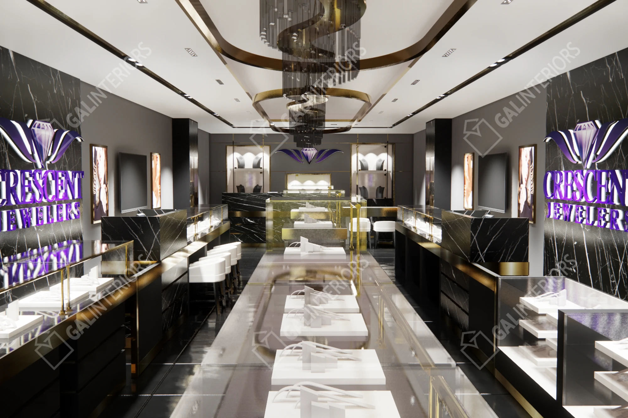 CRESCENT JEWELERS — 3D Interior Visualization by Gal Interiors, photo 5