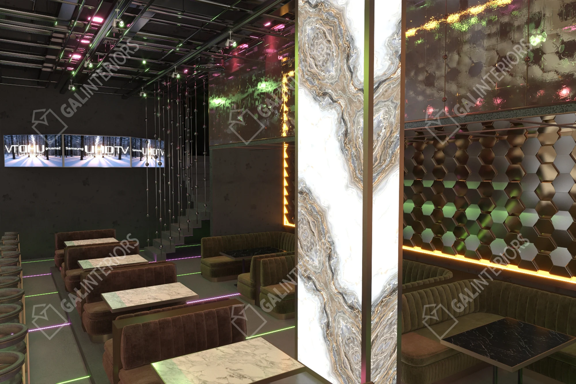 BLUE BUCKHEAD LOUNGE — Cafe & Restaurant Design by Gal Interiors, photo 11