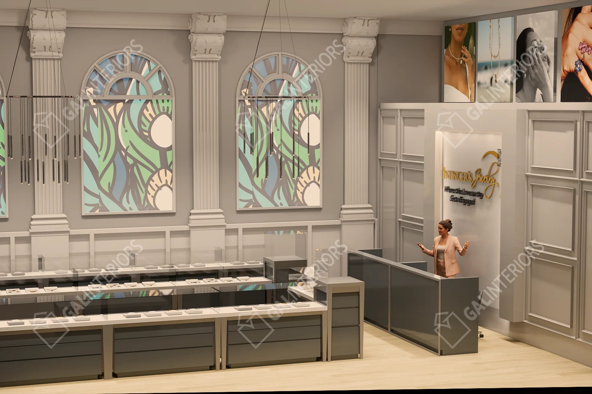 INFINGER JEWELERS — 3D Interior Visualization by Gal Interiors, photo 4