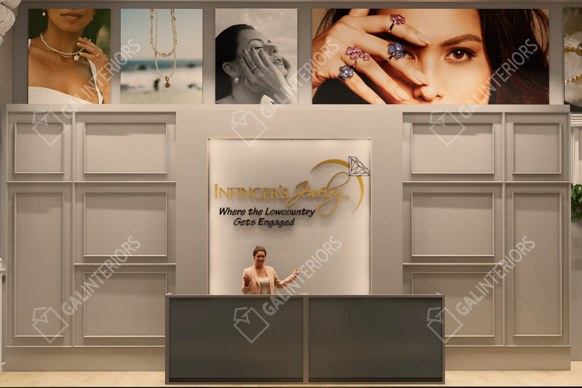 INFINGER JEWELERS — 3D Interior Visualization by Gal Interiors, photo 5
