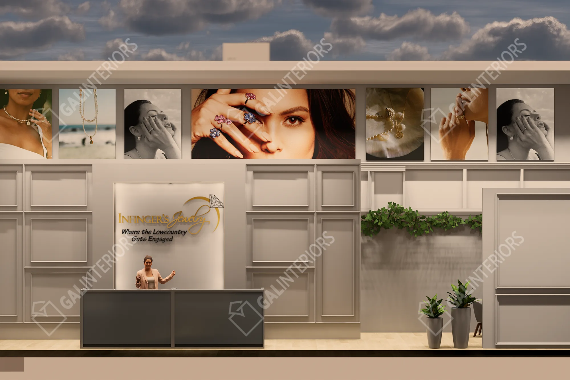 INFINGER JEWELERS — 3D Interior Visualization by Gal Interiors, photo 6