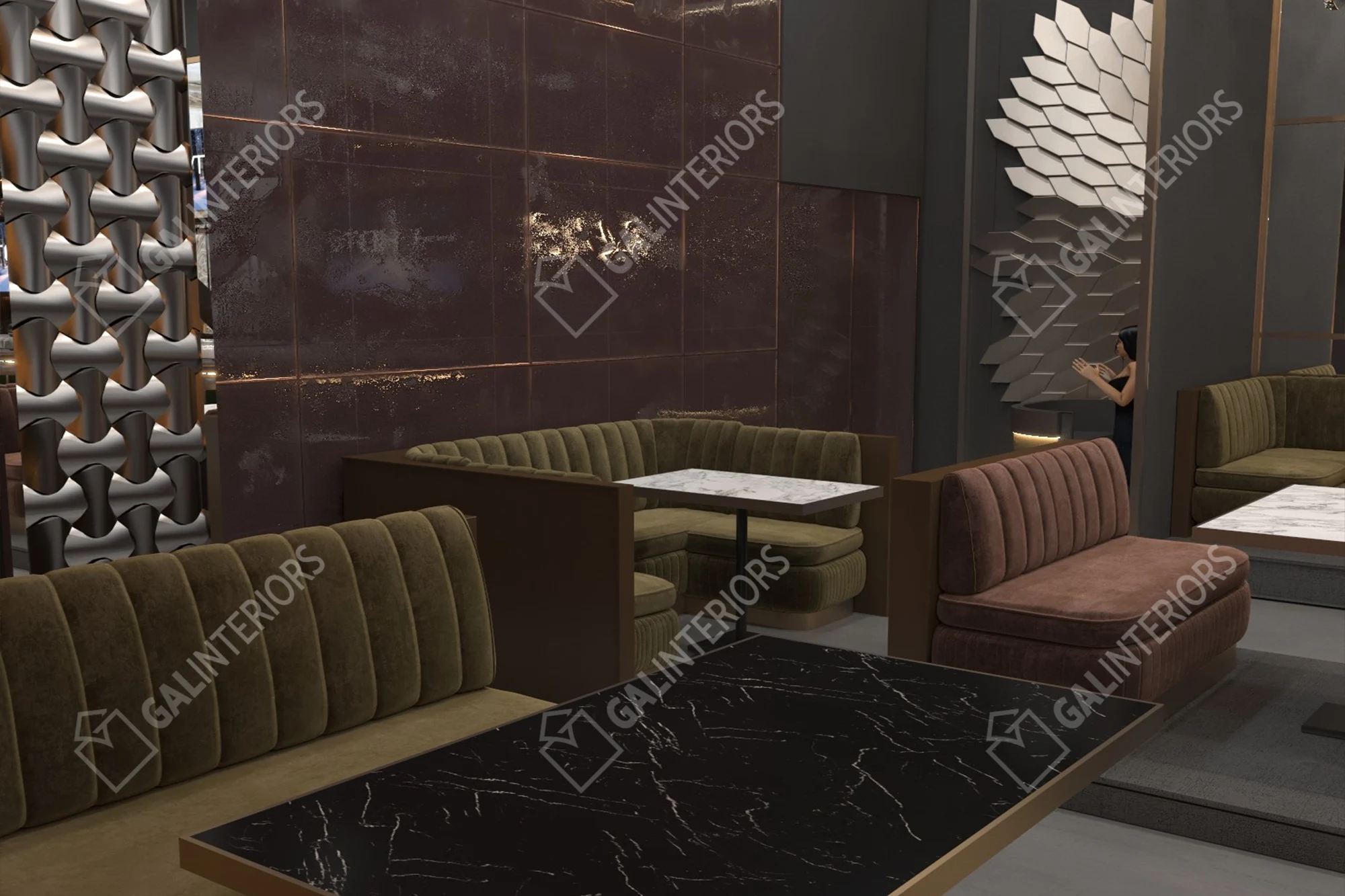 BLUE BUCKHEAD LOUNGE — Cafe & Restaurant Design by Gal Interiors, photo 14