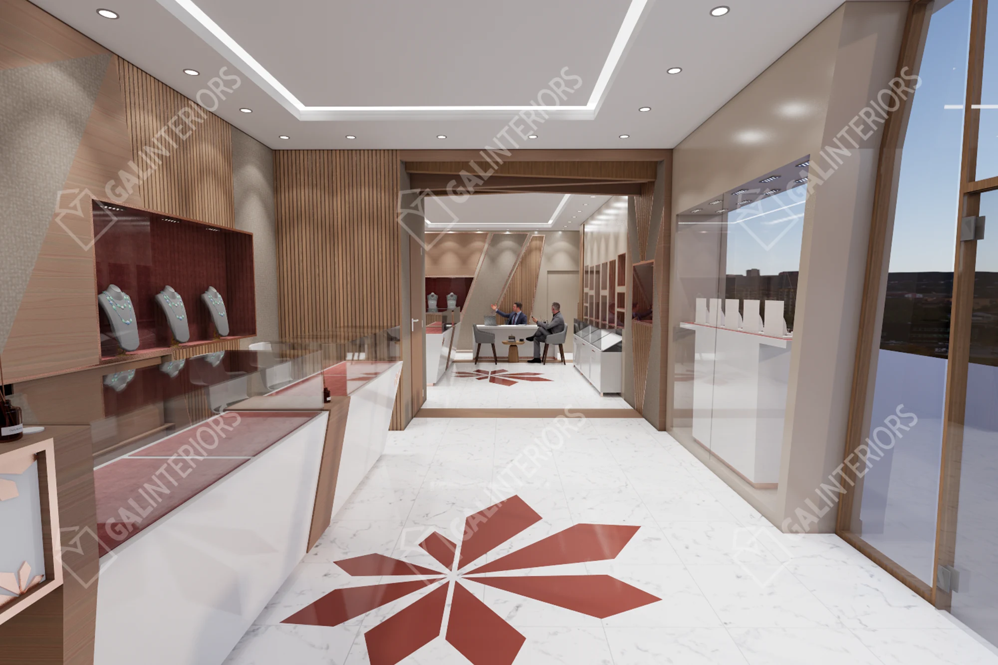 MUSALLI JEWELRY - SOUQ AL HARAJ MARKET / JEDDAH — Jewelry Store Interior Design by Gal Interiors, photo 8