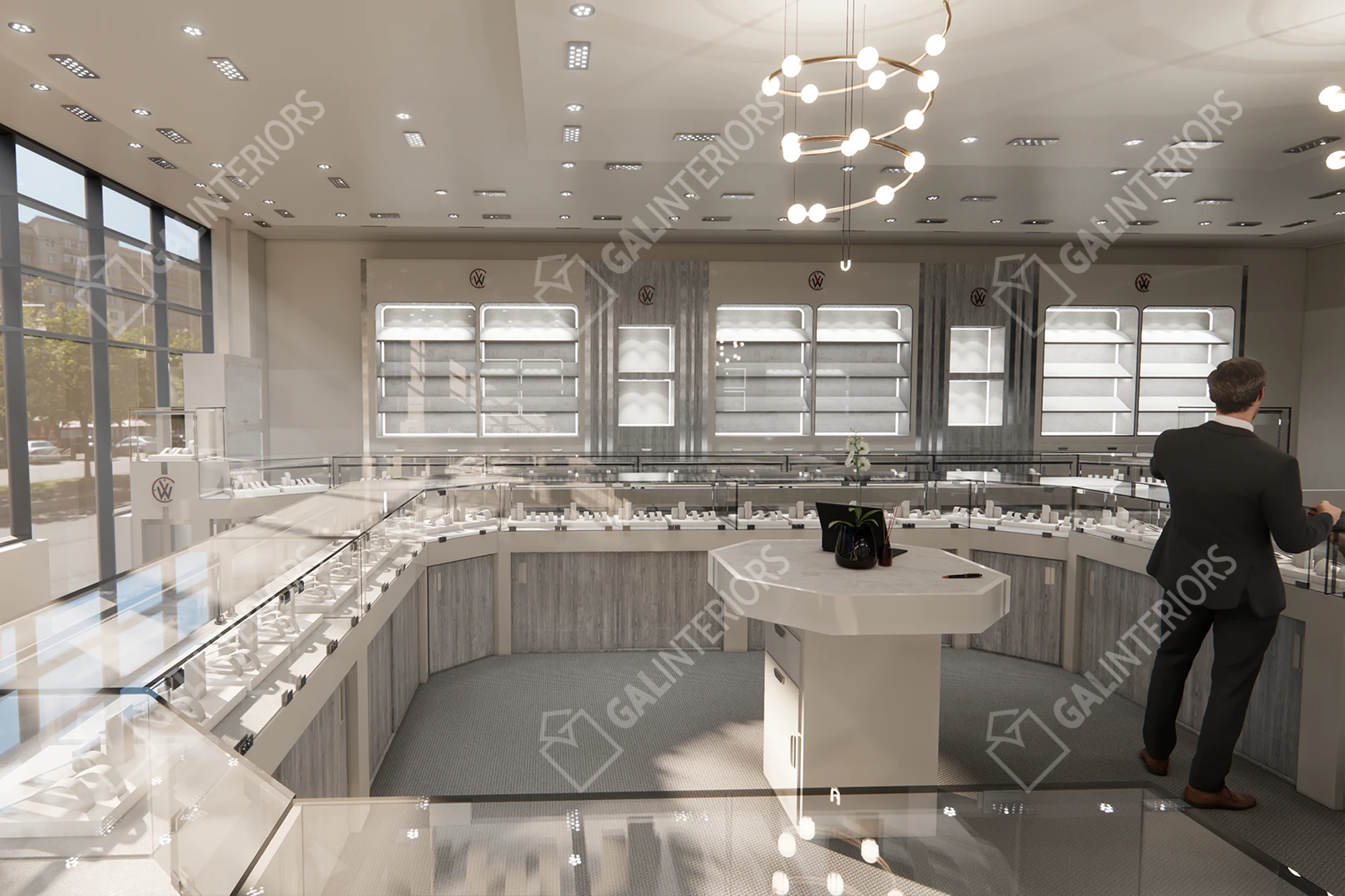 MATHEU'S FINE WATCHES & JEWELRY — 3D Interior Visualization by Gal Interiors, photo 7