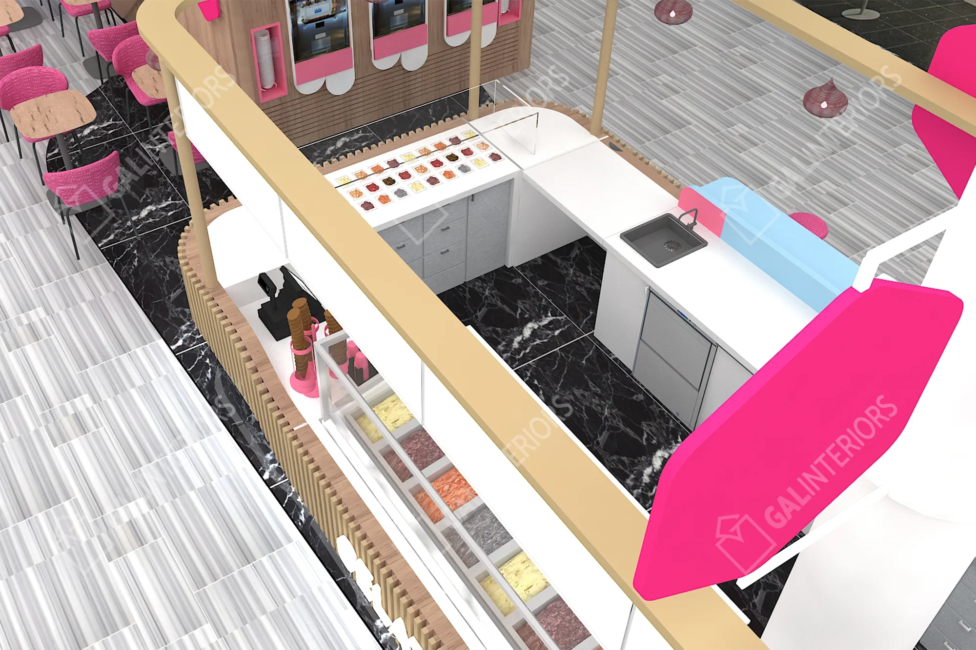 FROZEN YOGURT — 3D Interior Visualization by Gal Interiors, photo 12