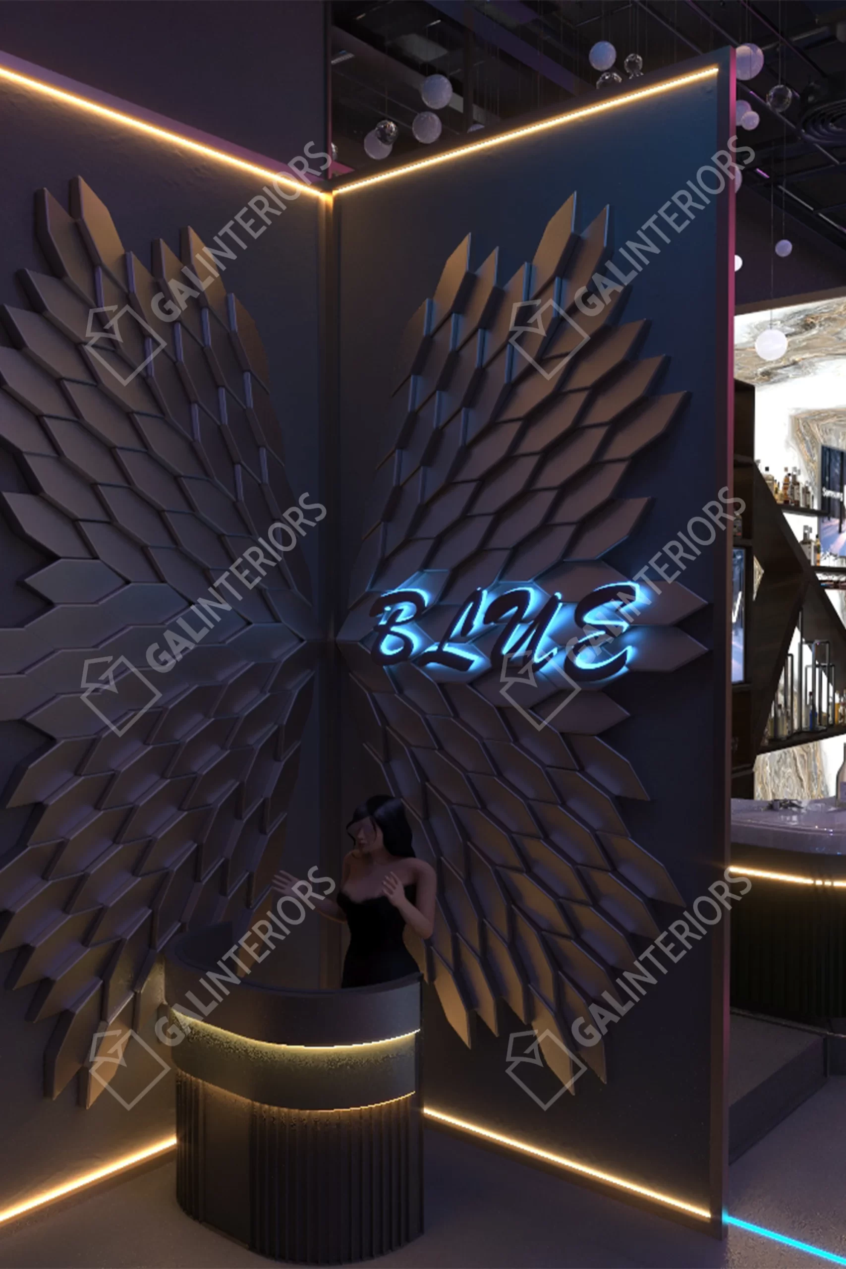BLUE BUCKHEAD LOUNGE — Cafe & Restaurant Design by Gal Interiors, photo 15