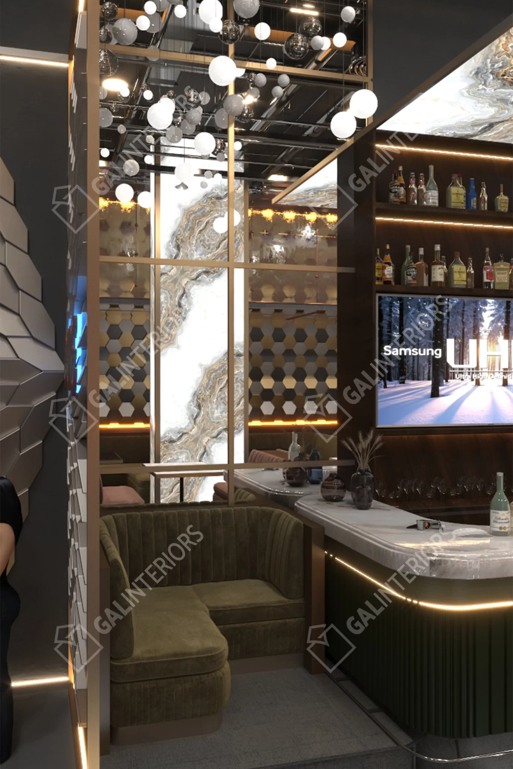 BLUE BUCKHEAD LOUNGE — Cafe & Restaurant Design by Gal Interiors, photo 16