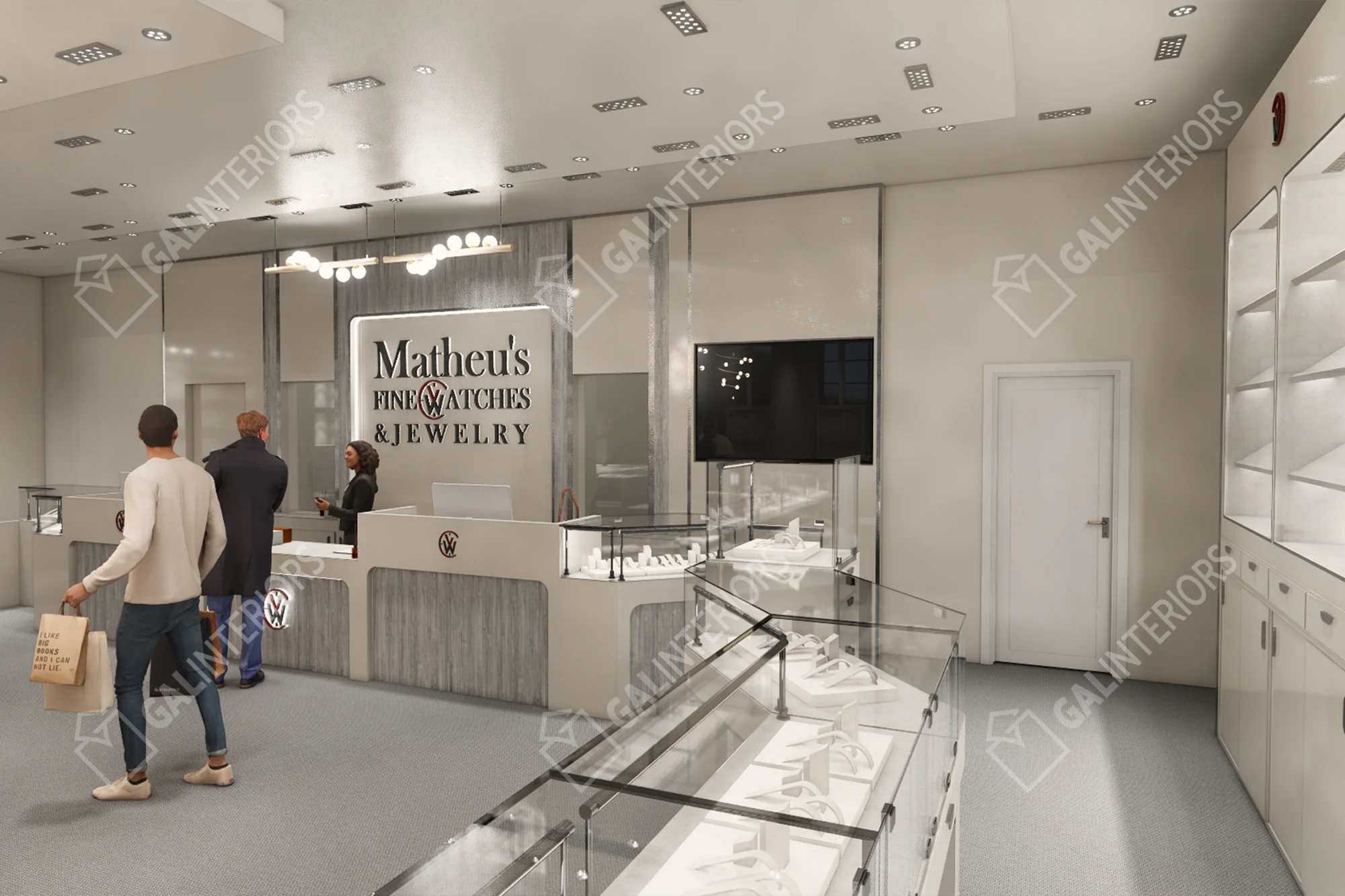 MATHEU'S FINE WATCHES & JEWELRY — 3D Interior Visualization by Gal Interiors, photo 5