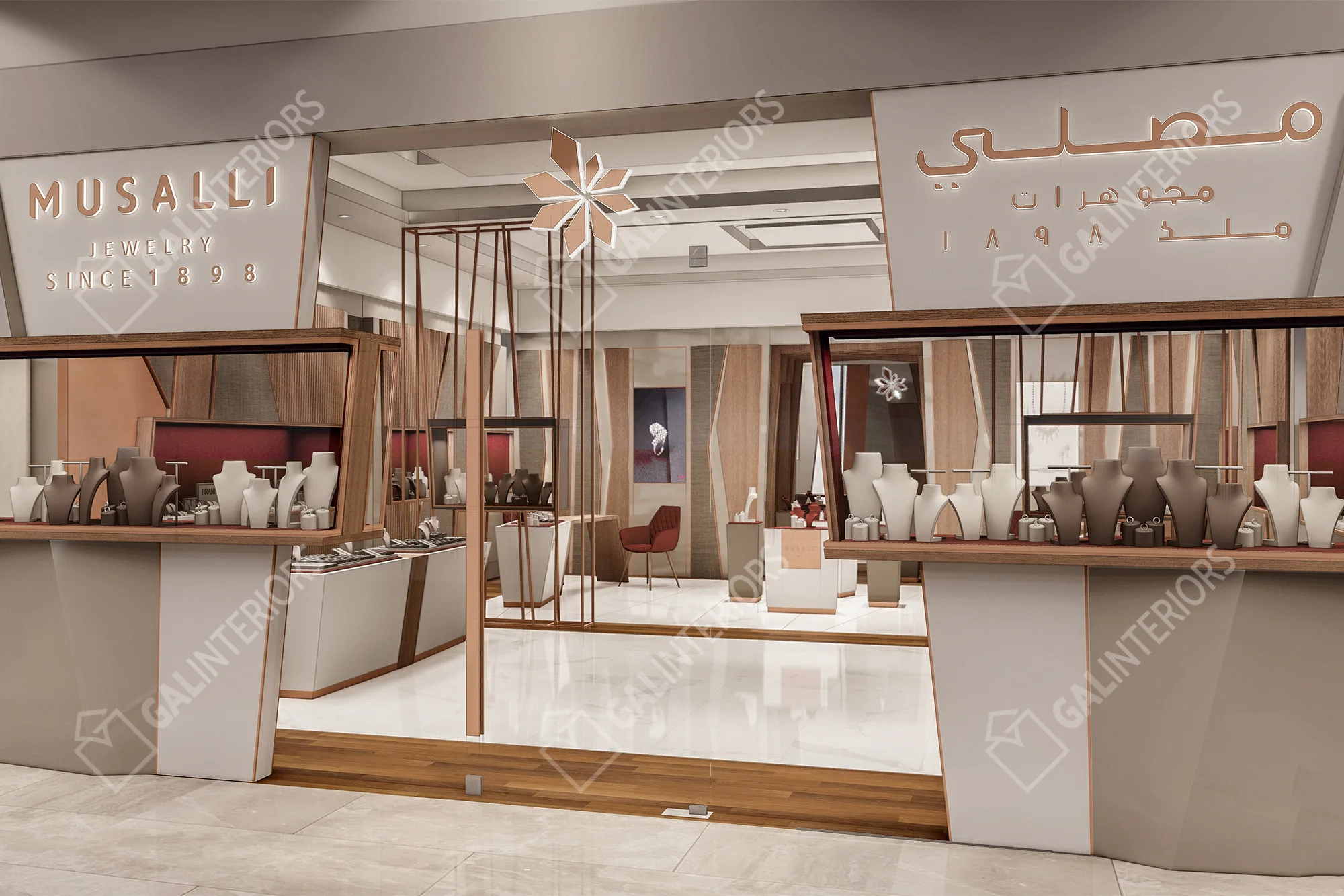 MUSALLI JEWELRY - HERAA MALL / JEDDAH — 3D Interior Visualization by Gal Interiors, photo 4