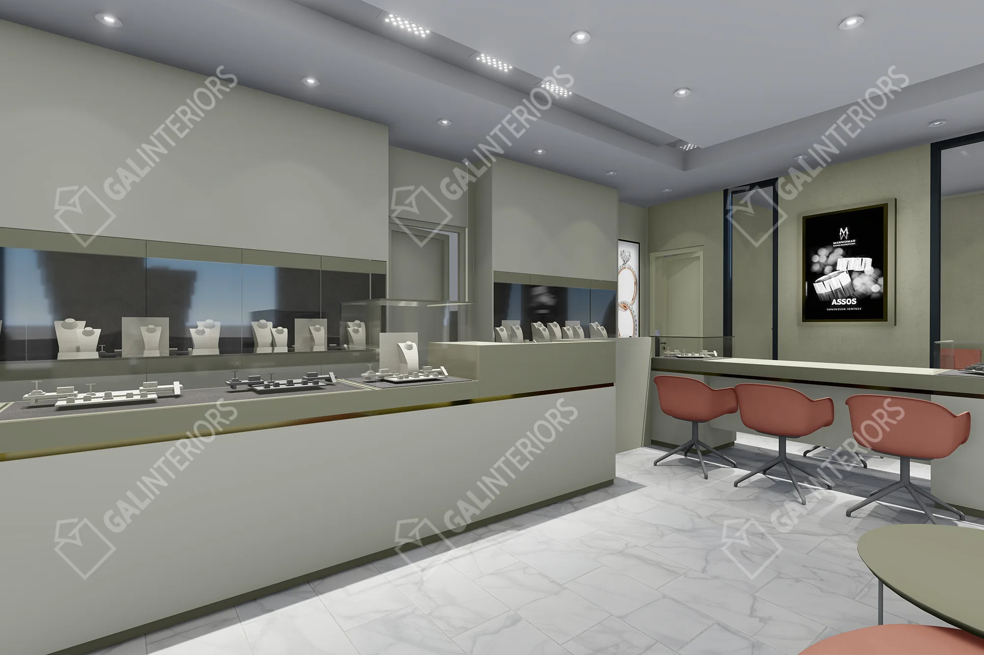 ASSOS — Jewelry Store Interior Design by Gal Interiors, photo 4