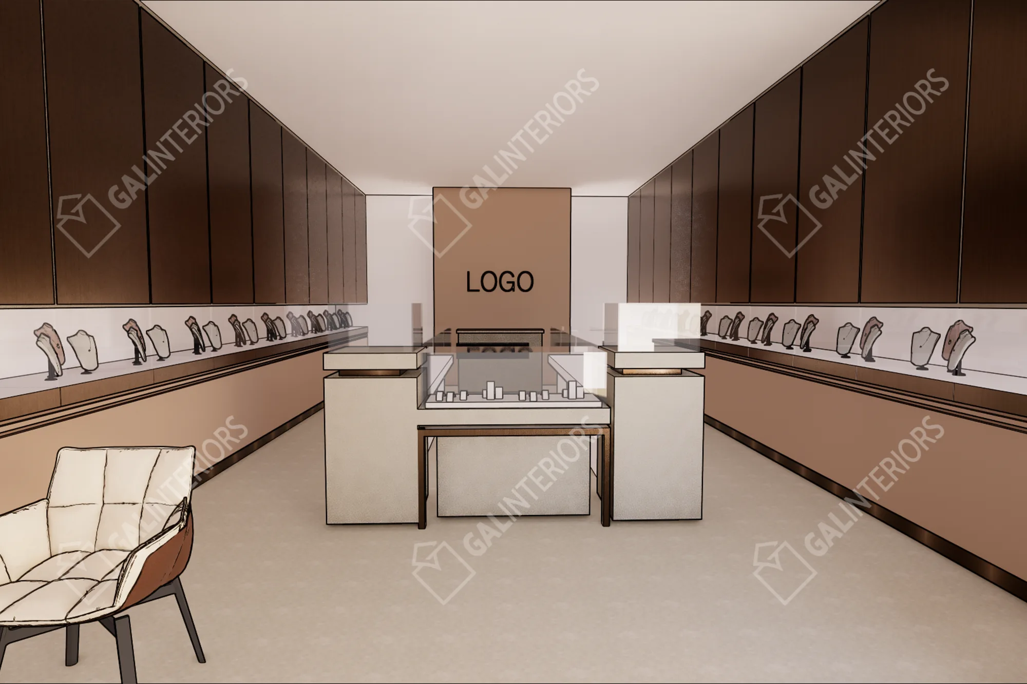 LEV JEWELERS — 3D Interior Visualization by Gal Interiors, photo 8