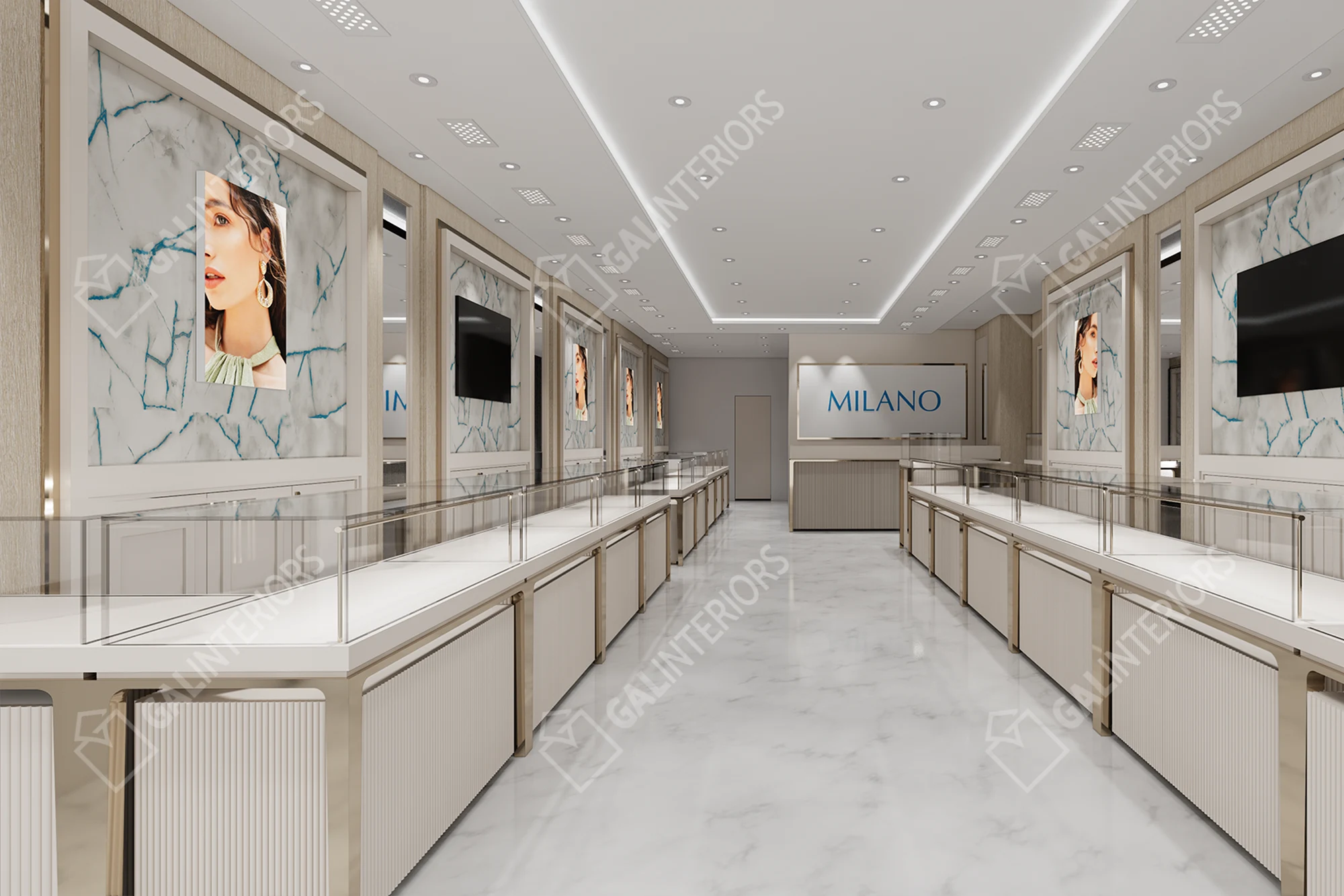 MILANO JEWELERS — 3D Interior Visualization by Gal Interiors, photo 2