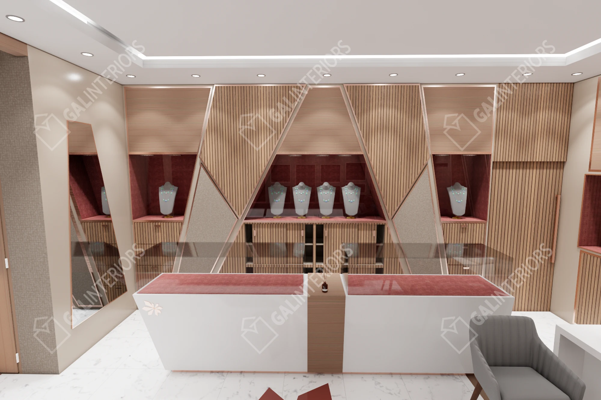 MUSALLI JEWELRY - SOUQ AL HARAJ MARKET / JEDDAH — Jewelry Store Interior Design by Gal Interiors, photo 9