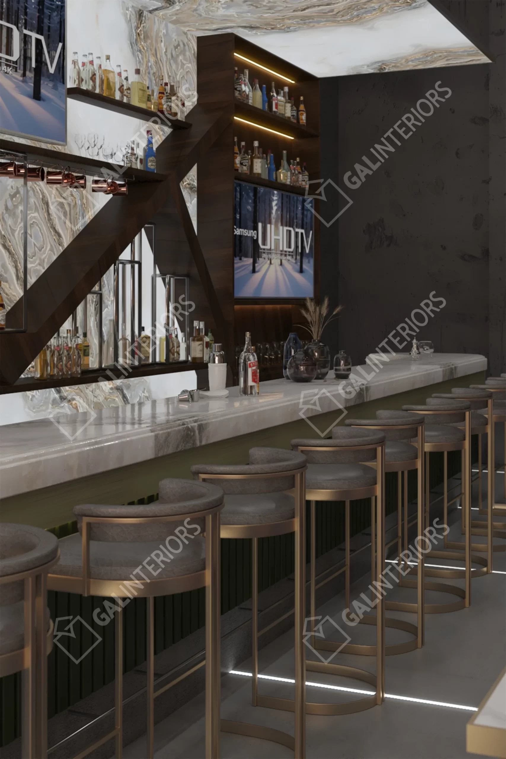 BLUE BUCKHEAD LOUNGE — Cafe & Restaurant Design by Gal Interiors, photo 19