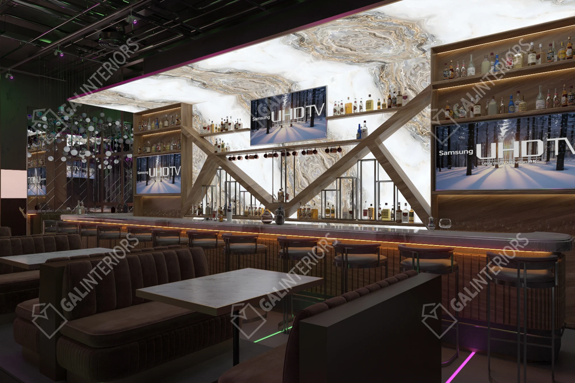 BLUE BUCKHEAD LOUNGE — Cafe & Restaurant Design by Gal Interiors, photo 21