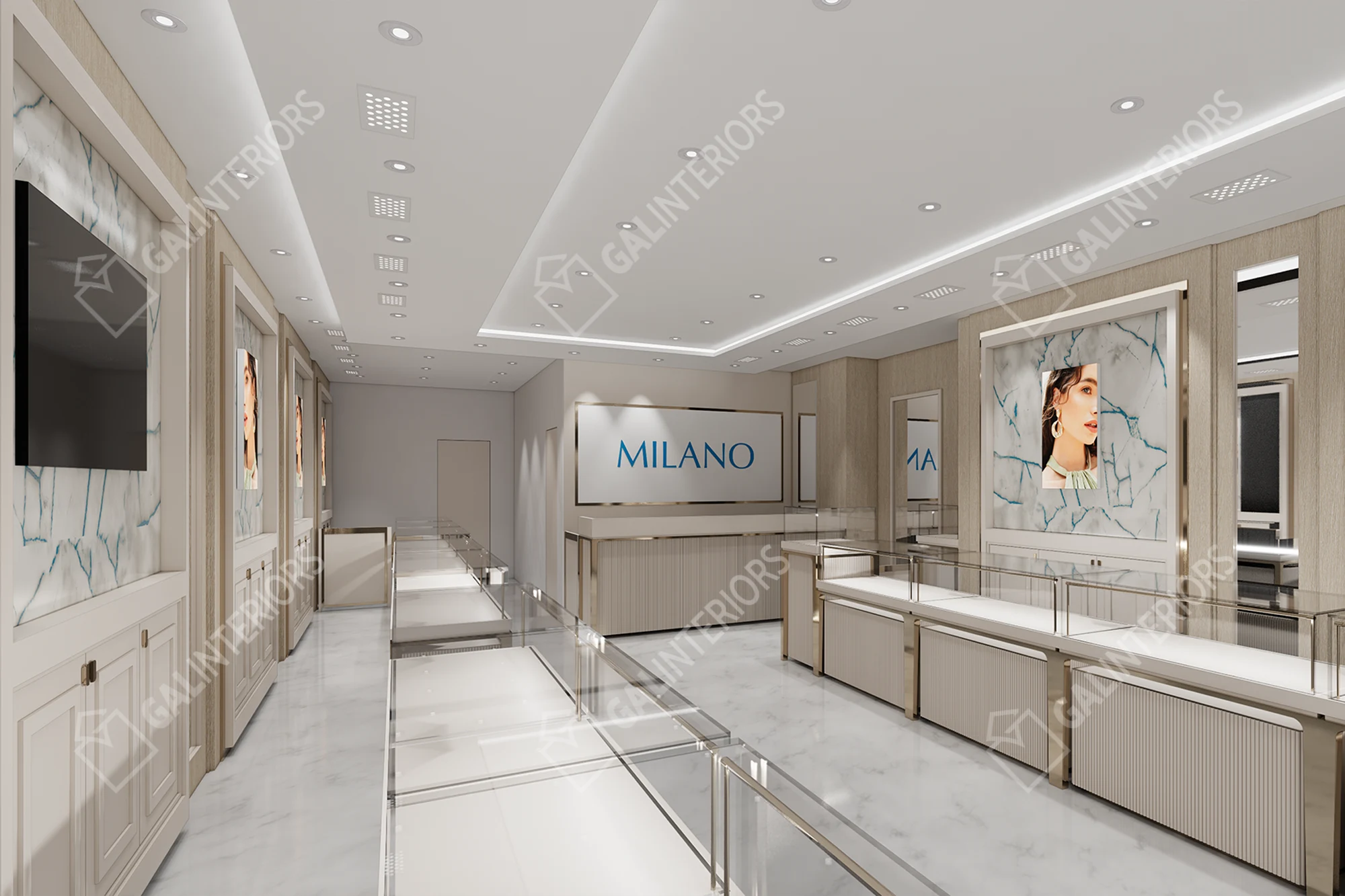 MILANO JEWELERS — 3D Interior Visualization by Gal Interiors, photo 3