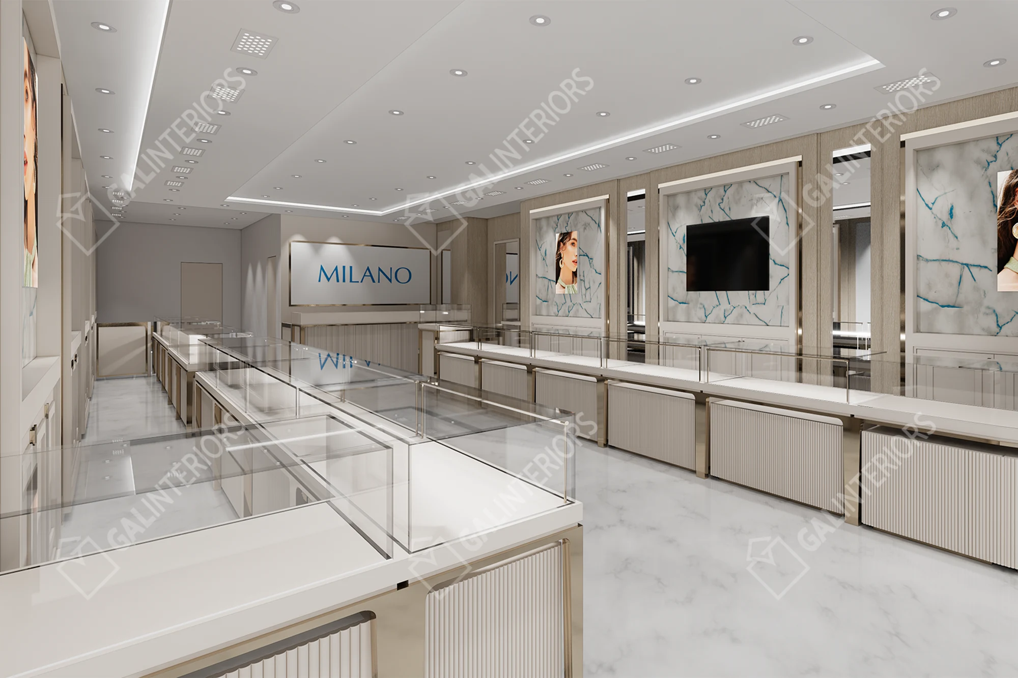 MILANO JEWELERS — 3D Interior Visualization by Gal Interiors, photo 4