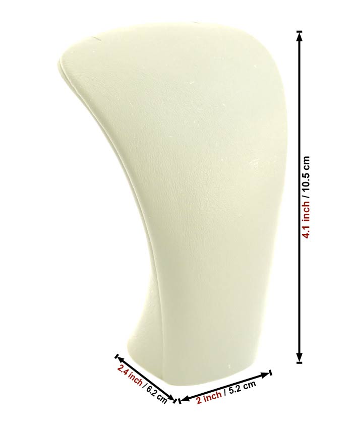 حامل قلادة من الجلد الصناعي الفاخر (ارتفاع 4.1 بوصة) 2