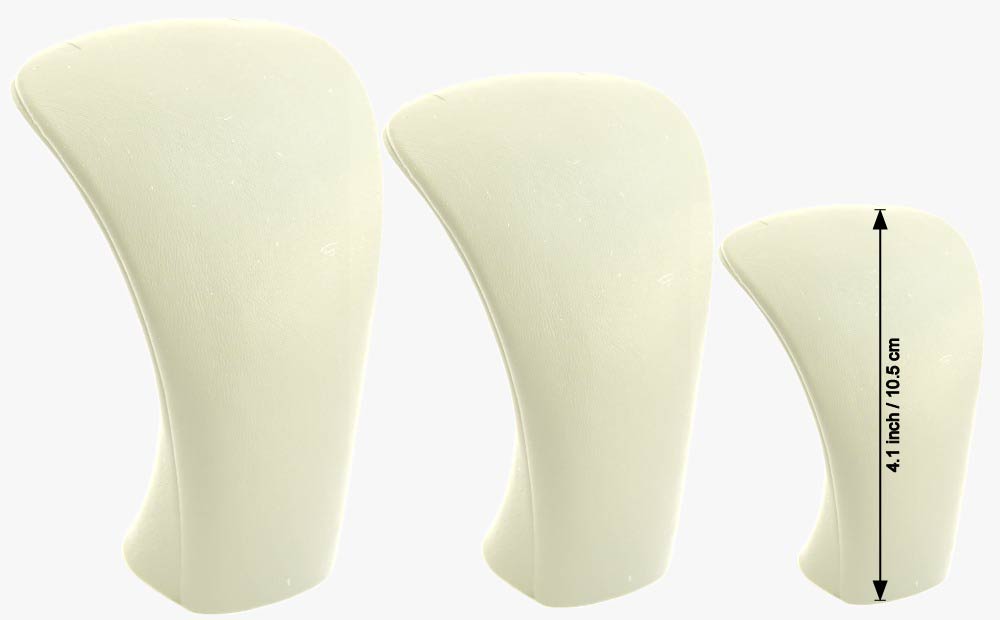 حامل قلادة من الجلد الصناعي الفاخر (ارتفاع 4.1 بوصة) 3