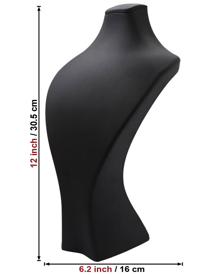 حامل قلادات جلد فاخر (ارتفاع 12 بوصة) 3