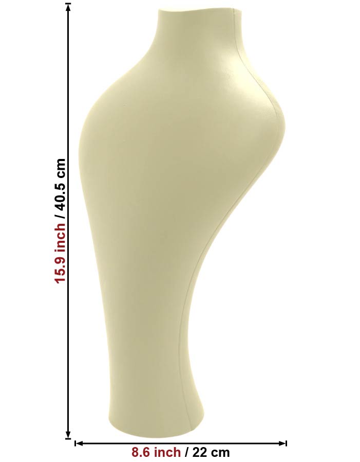 Leather Necklace Jewelry Display (Natalia H 15.9") 3