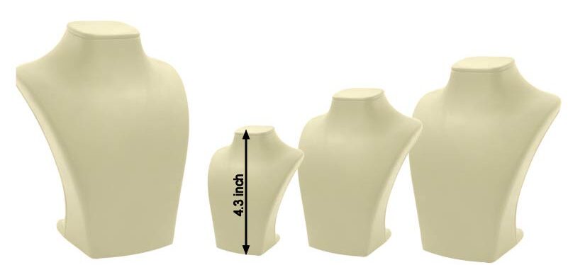 Кожаная подставка для демонстрации ожерелий (Классическая, высота 4.3 дюйма) 4