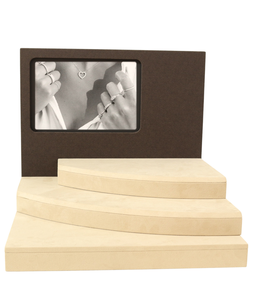 Тёмно-коричнево-кремовый — Классический комплект 14 предметов из искусственной кожи 3