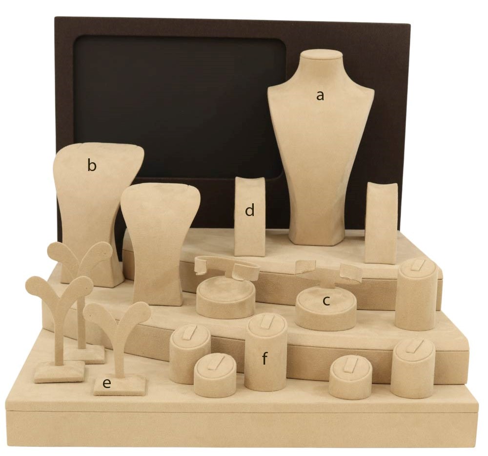 Тёмно-коричнево-кремовый — Классический комплект 14 предметов из искусственной кожи 4