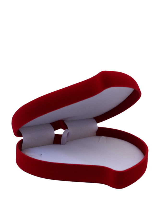 Velvet Heart-Shaped Necklace Box
