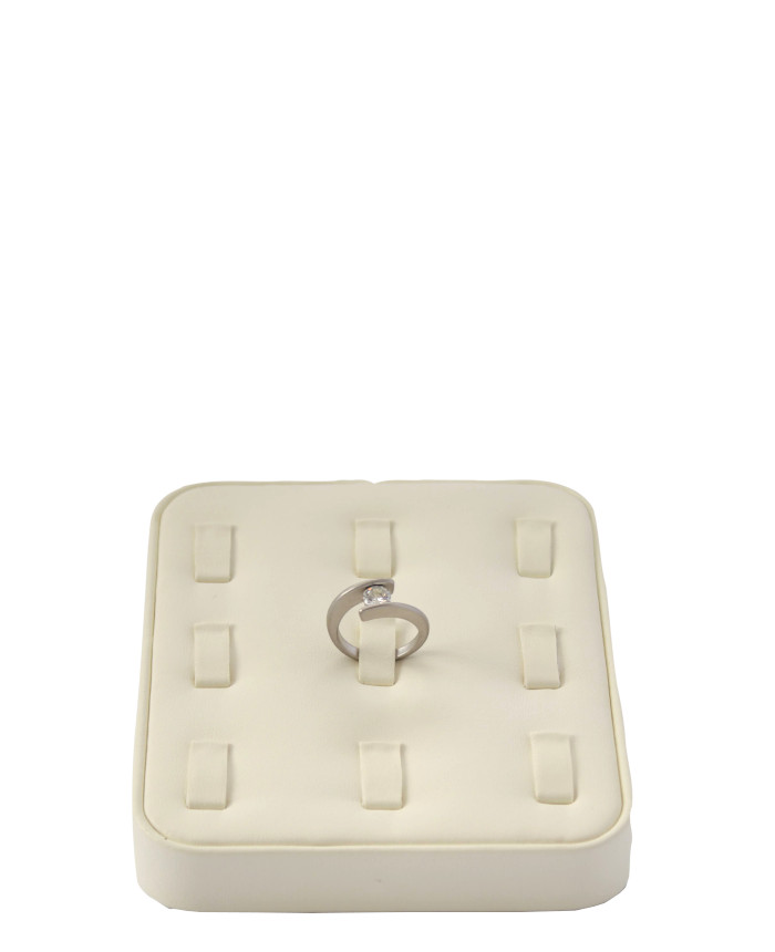 cream (beige) Jewelry ring display stand 9 rings