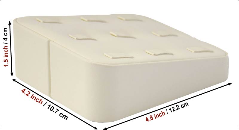 cream (beige) Jewelry ring display stand 9 rings 2
