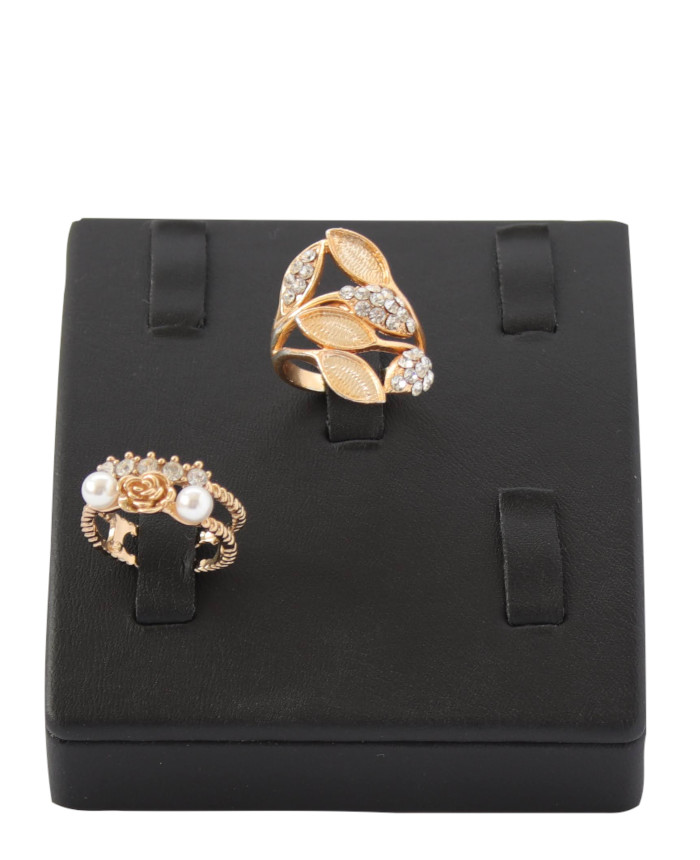 Black Jewelry ring display 5 rings