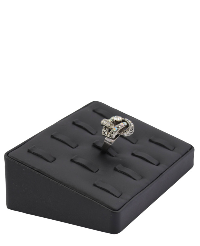 Black Jewelry ring display holder for 11 rings