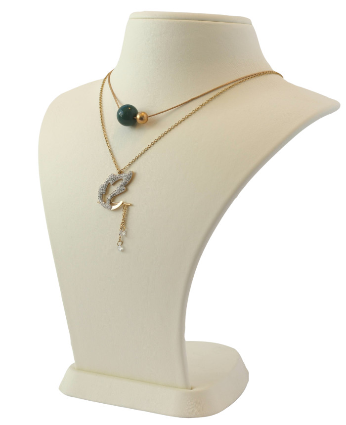 مايا - حامل عرض مجوهرات مانيكان للقلادات (ارتفاع 8 بوصة)